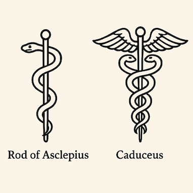 کادوسئوس یا عصای آسکلپیوس؟ اشتباهی که همه مرتکب می‌شن!